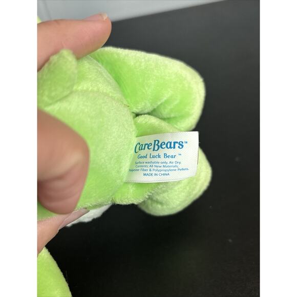 Care Bears 2003 Green Good Luck Bear 8" Plush Toy Play Along Ltd. - Picture 9 of 10